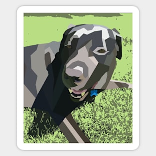 Black Lab Geo Dog Sticker